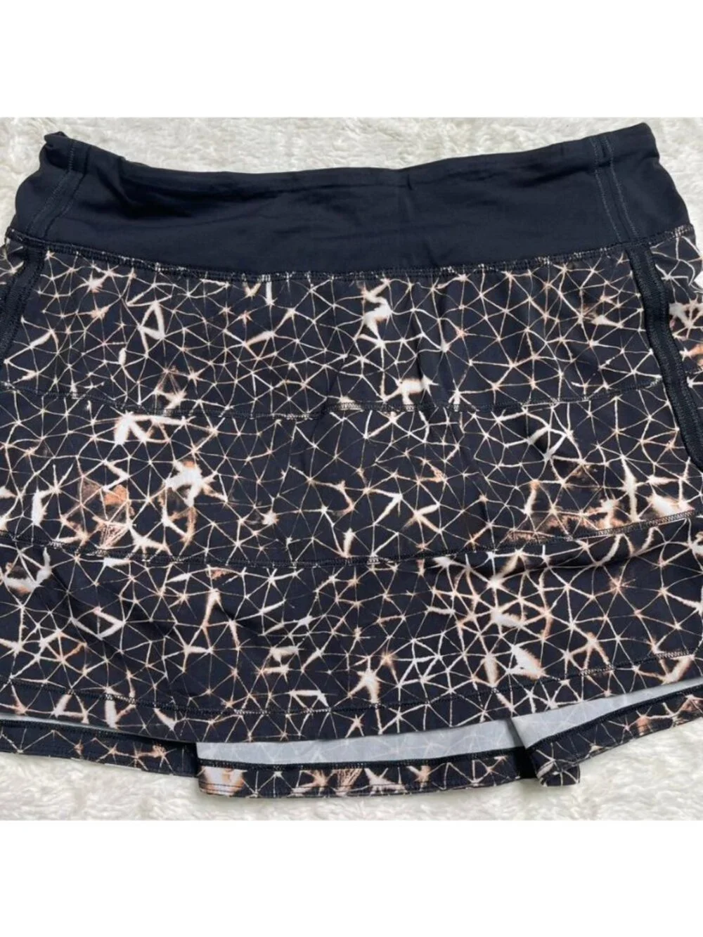 Lululemon Pace Rival Skirt II Sugar Crush Multi Black Tennis Golf Skort Size 6